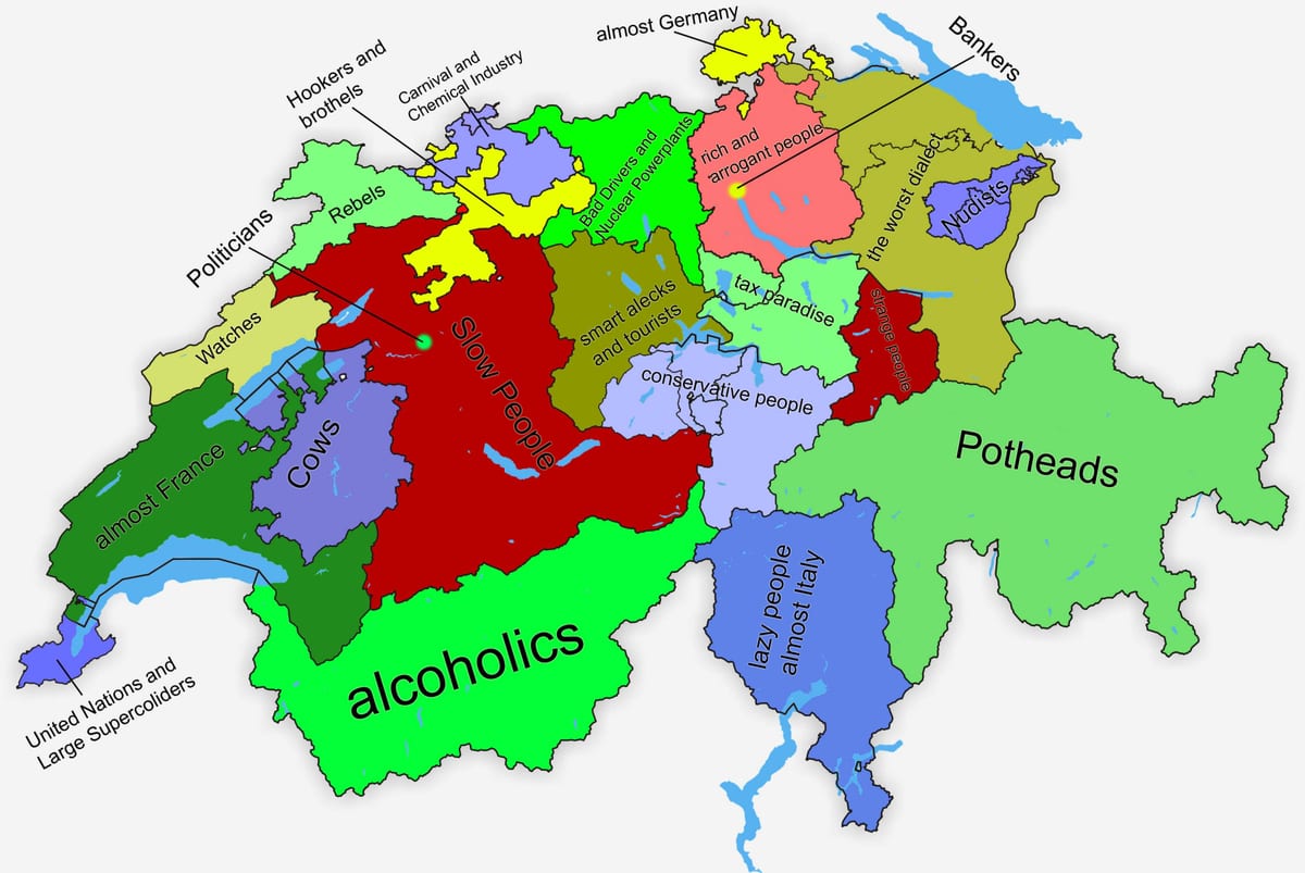 İsviçre haritası canton