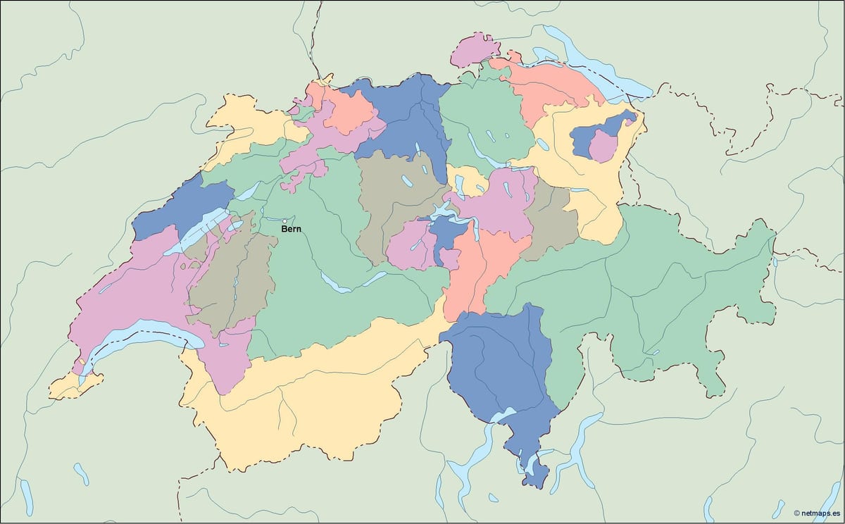İsviçre siyasi harita