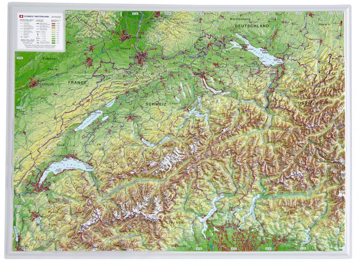 İsviçre haritası 3d
