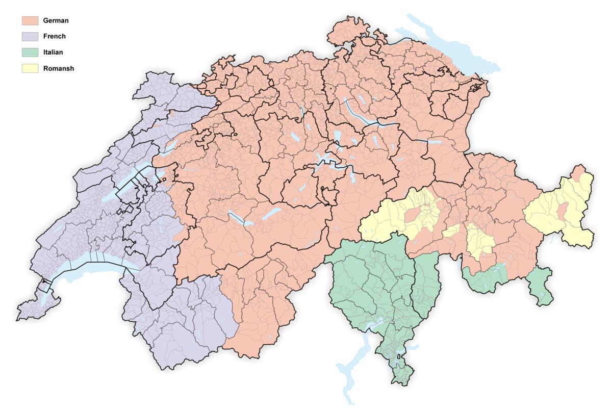 İsviçre harita dil