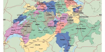 İsviçre ayrıntılı haritası 