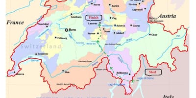 Lucerne, İsviçre sokak haritası 