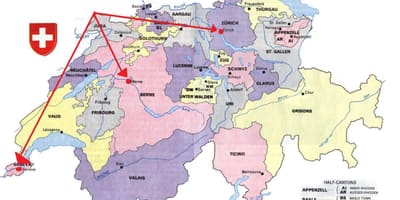 Zürih İsviçre harita Avrupa haritası 