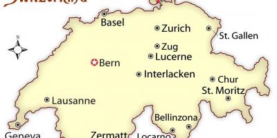 Haritada Zürih İsviçre 